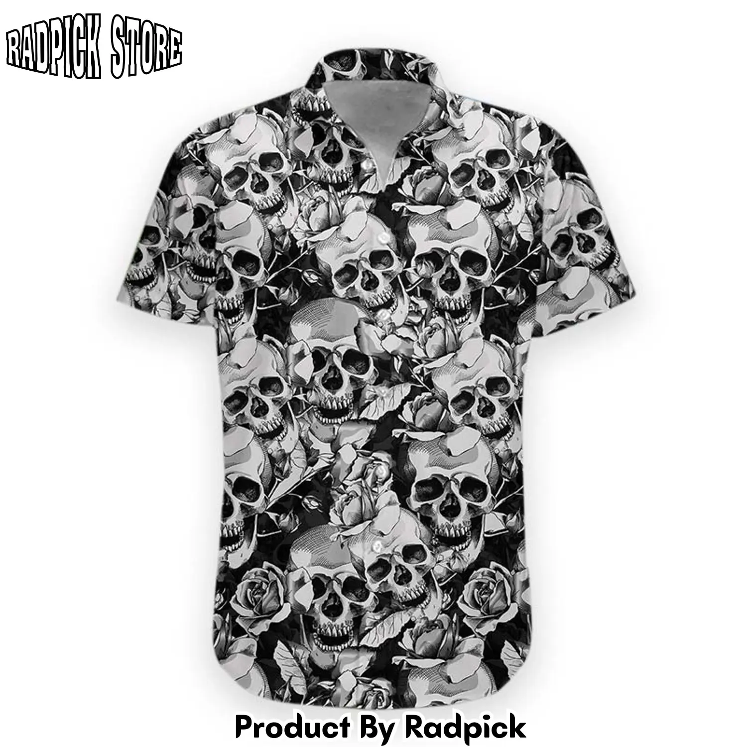 Radpick 3d skull hawaii shirt 9e1 rp292256